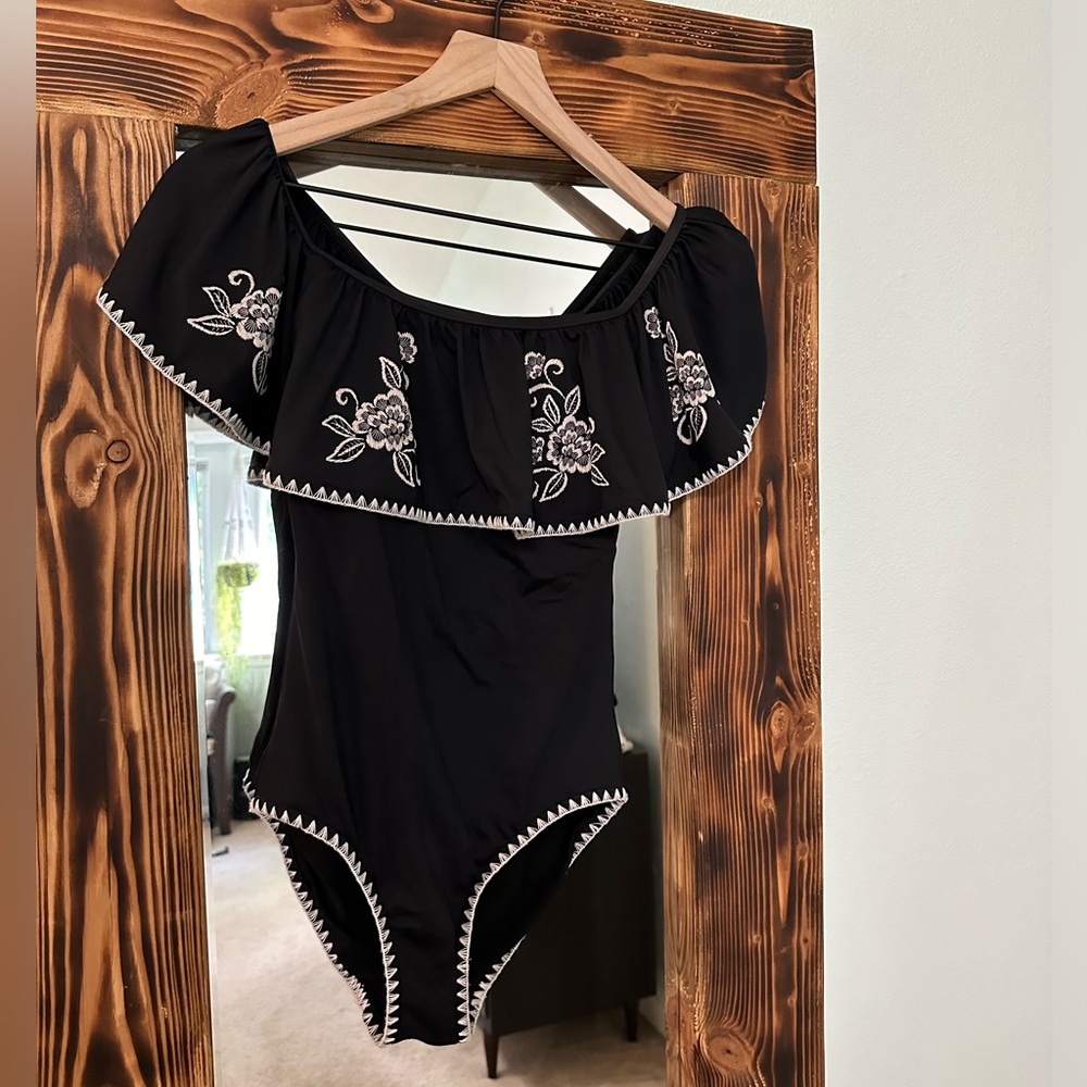 Embroidered Johnny Was One Piece Swimsuit